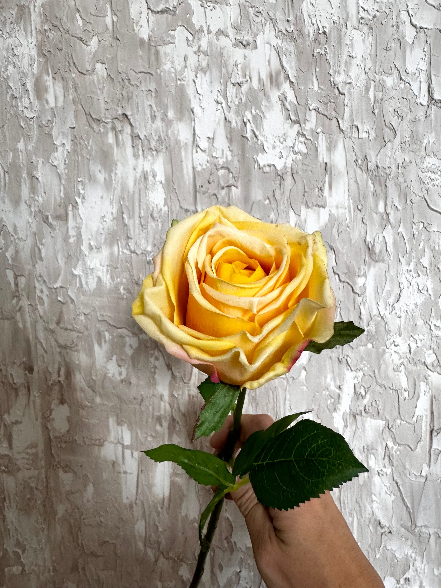 Real Touch Large Yellow Rose